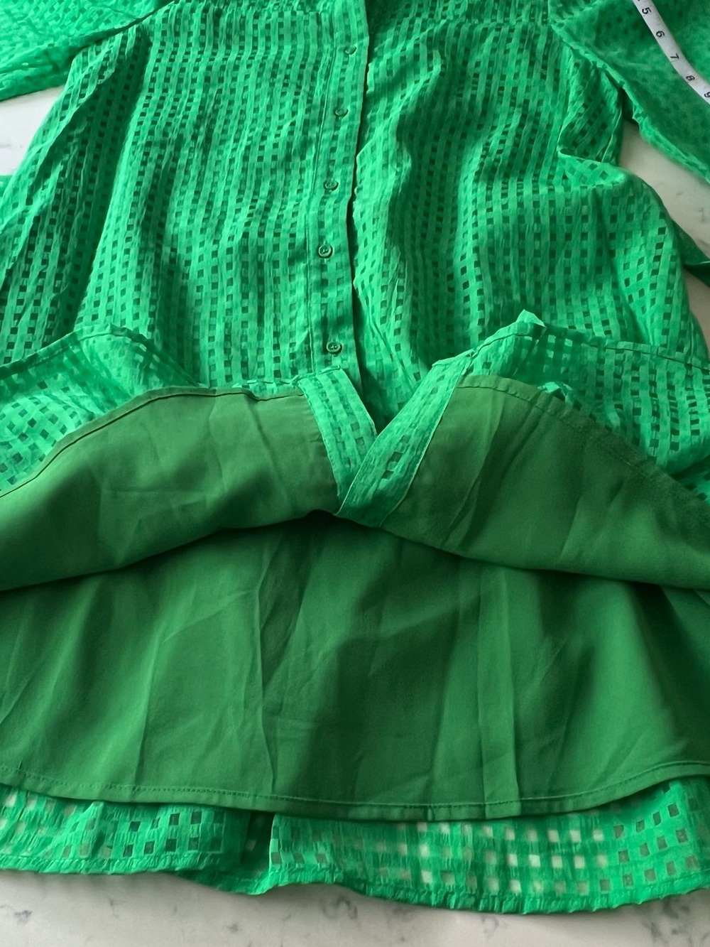 entro Green Eyelet Midi Shirt Dress - Picture 14 of 14